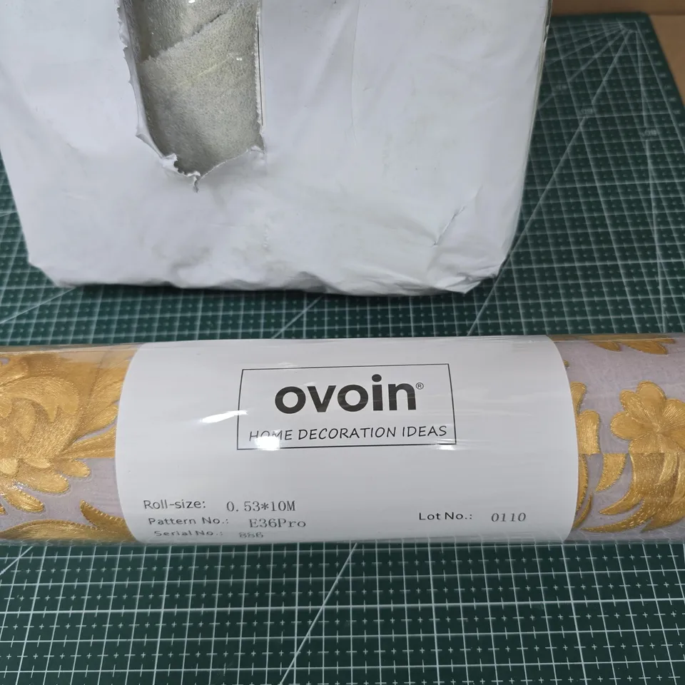 3X OVOIN WALLPAPER ROLL – HOME DECORATION IDEAS, PATTERN E36PICO, 0.53M X 10M