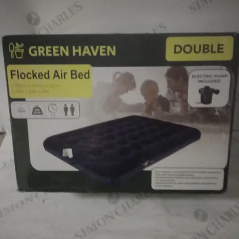 GREEN HAVEN DOUBLE AIR BED WITH PUMP