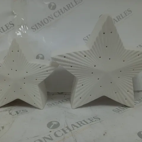 BOXED K BY KELLY HOPPEN SET OF LARGE CERAMIC LIGHT UP ORNAMENTS