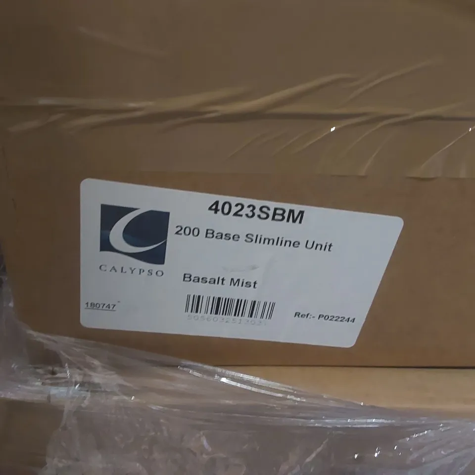 PALLET CONTAINING A LARGE QUANTITY OF ASSORTED BATHROOM FURNITURE PARTS INCLUDING: CALYPSO WC/BIDET CARCASSES, VANITY WALL UNITS, BASE SLIMLINE UNITS ECT