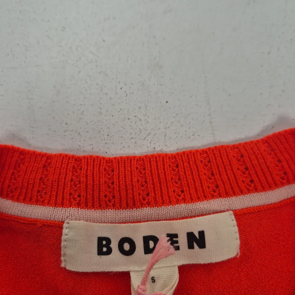 BODEN WOMEN’S KNIT TOP – BRIGHT ORANGE, SIZE S