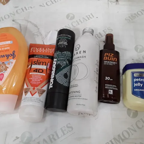 BOX TO CONTAIN AN ASSORTMENT OF ITEMS TO INCLUDE MOISTURISER, TANNING OIL, SHAMPOO ECT