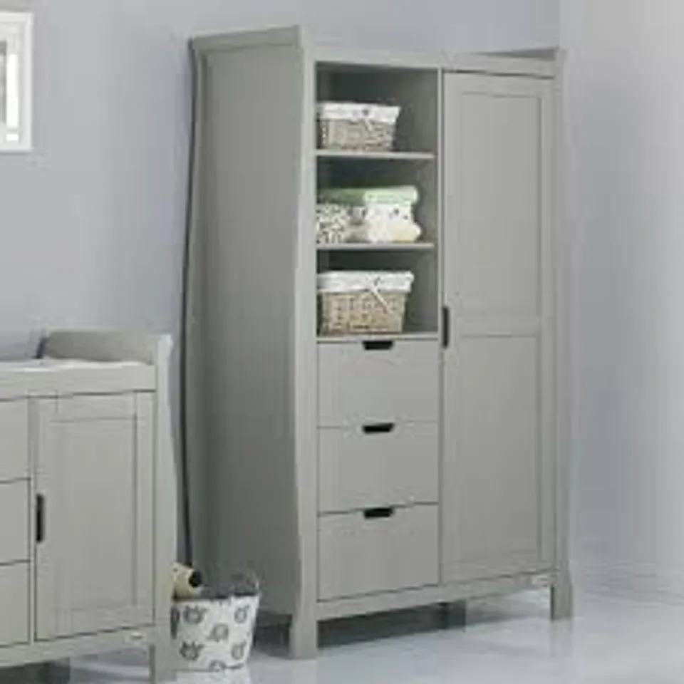 BOXED OBABY STAMFORD DOUBLE WARDROBE WARM GREY (3 BOXES)