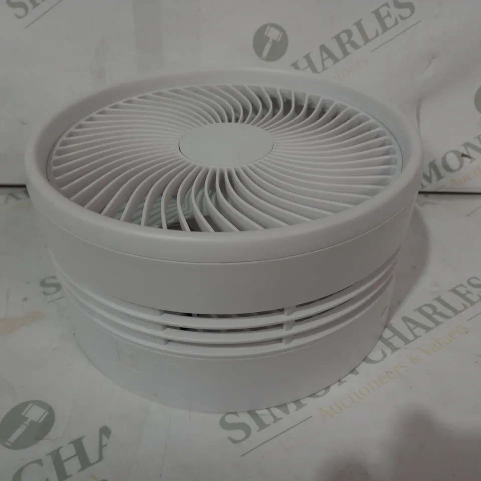 BELL & HOWELL RECHARGEABLE EXTENDABLE DESK & FLOOR FAN, WHITE