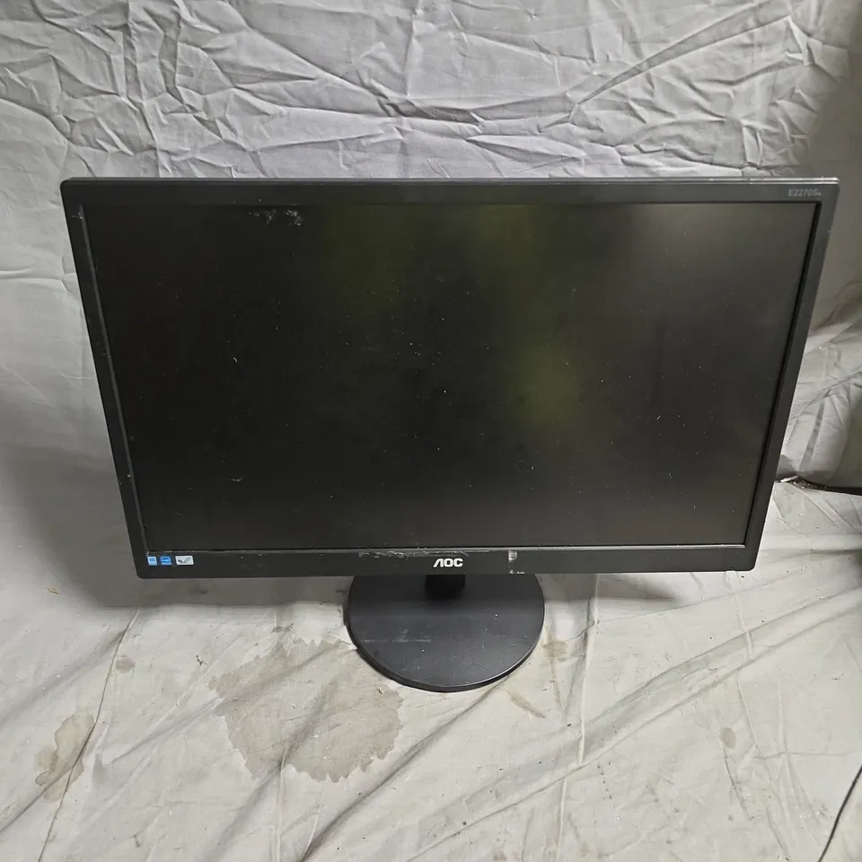 AOC COMPUTER MONITOR WITH STAND – BLACK. NO POWER PACK INCLUDED