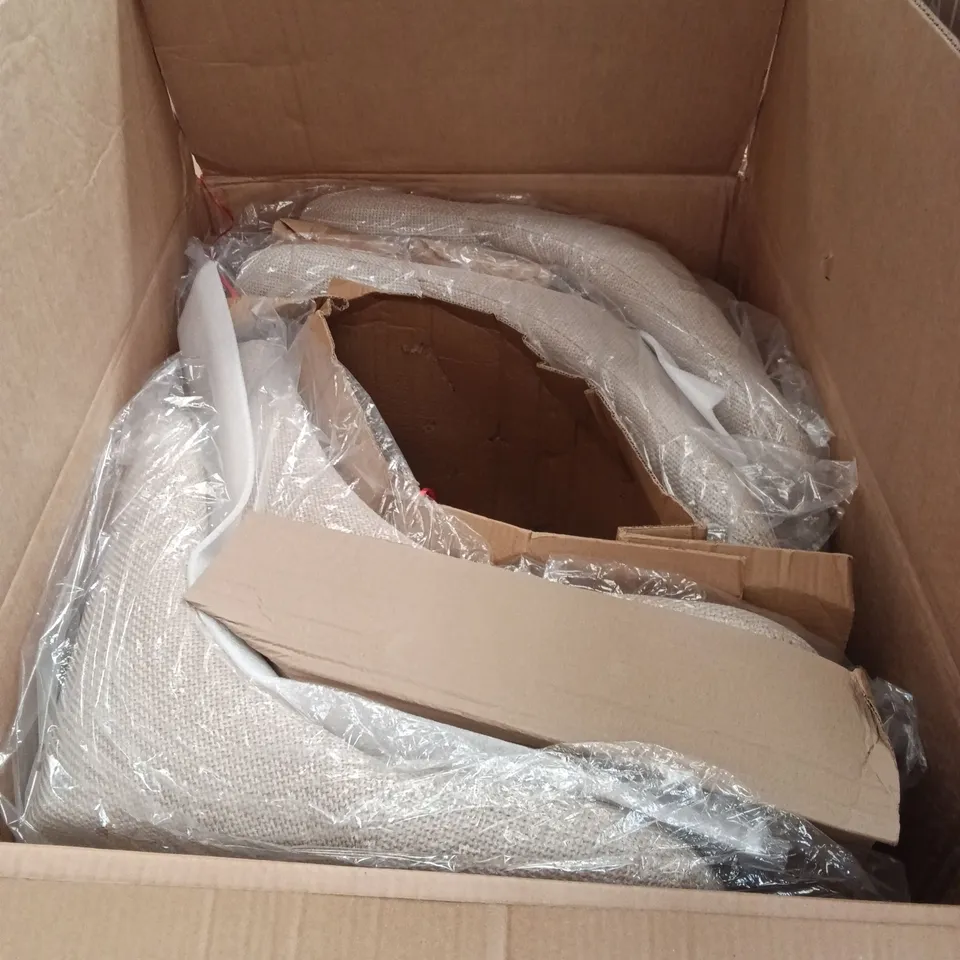 BOXED DINING CHAIRS (SET OF 4) - BEIGE (1 BOX)