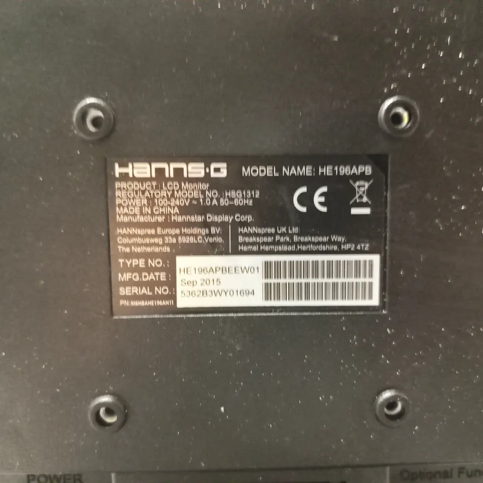 HANNS.G HE196AP 19-INCH LCD MONITOR