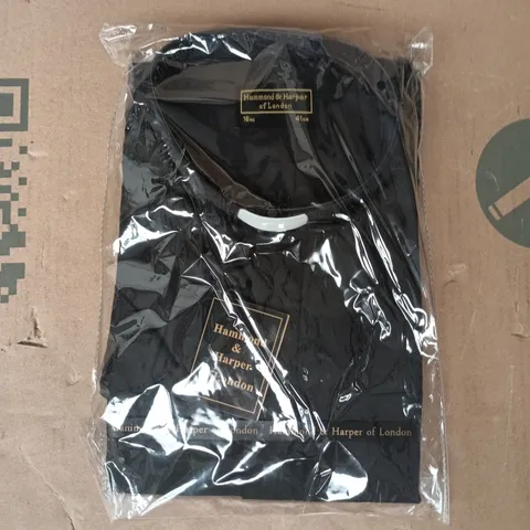 BAGGED HAMMOND & HARPER SHORT SLEEVE SHIRT IN BLACK SIZE 16"