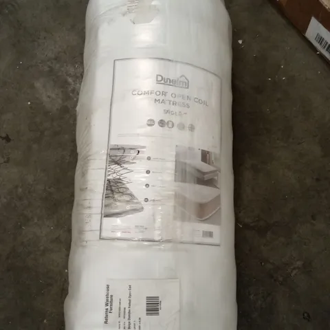 QUALITY BAGGED AND ROLLED COMFORT OPEN COIL MATTRESS SINGLE
