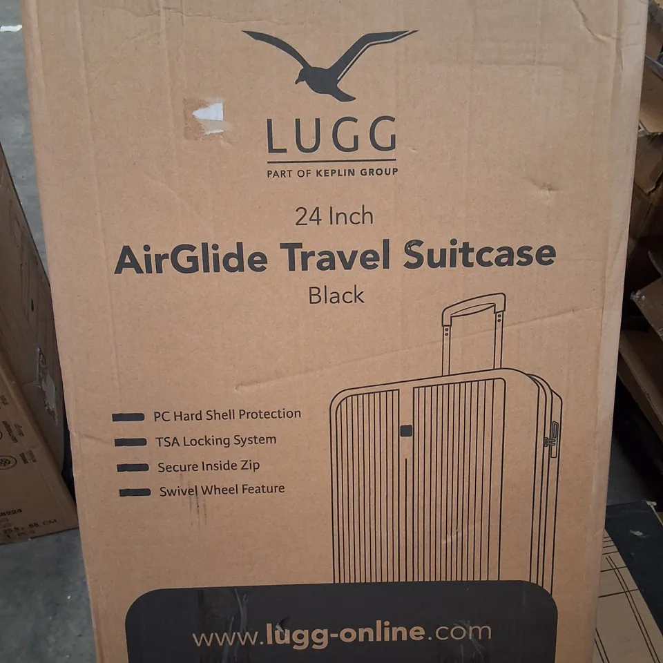 BOXED LUGG 24" AIRGLIDE TRAVEL SUITCASE - BLACK  