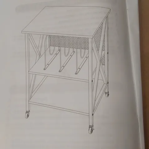 BOXED RECORD STORAGE CABINET 