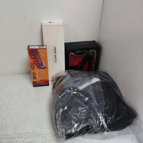 APPROXIMATELY 15 ASSORTED ITEMS TO INCLUDE LASER LEVELPRO, SMART WATCH, SENORITA BLACK BALLET EAU DE PARFUM, ETC - COLLECTION ONLY
