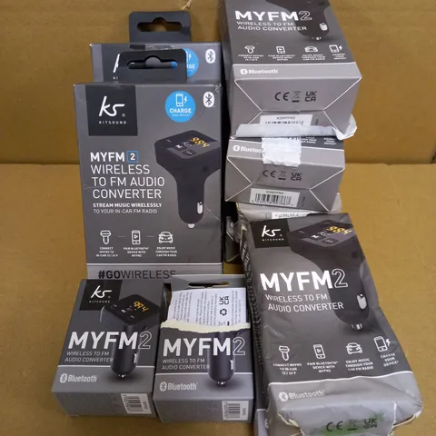 LOT OF APPROX. 10 ASSORTED KITSOUND MYFM2 WIRELESS TO FM AUDIO CONVERTOR