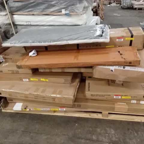 PALLET OF ASSORTED INCOMPLETE DESIGNER FURNITURE AND FURNITURE PARTS