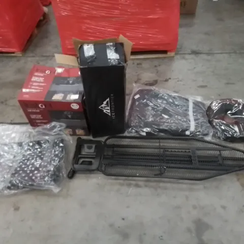 PALLET CONTAINING ASSORTED HOUSEHOLD & HOME IMPROVEMENT PRODUCTS. INCLUDES AIR FRYER, IRONING BOARD, BACKPACK ETC