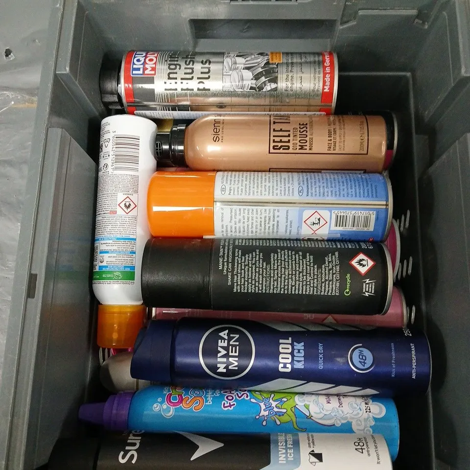 APPROXIMATELY 15 ASSORTED AEROSOL ITEMS TO INCLUDE DEODORANT, FOAM SOAP, SHAVING GEL ETC - COLLECTION ONLY