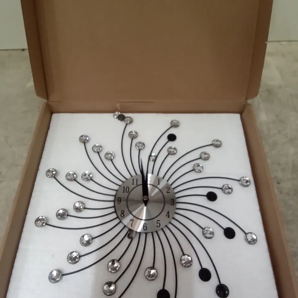 BOXED INDOOR/OUTDOOR CLOCK - CHROME/CRYSTAL 