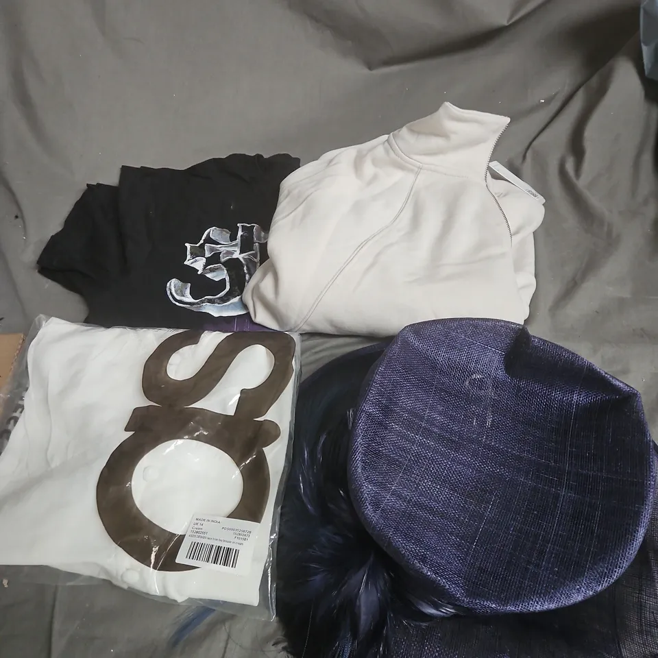 APPROXIMATELY 20 ASSORTED CLOTHING PRODUCTS IN VARIOUS STYLES & SIZES TO INCLUDE PANTS, T-SHIRTS, DRESSES ETC