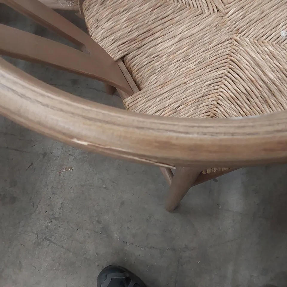 PAIR OF CHILTHORNE WISHBONE DINING CHAIR - NATURAL ASH