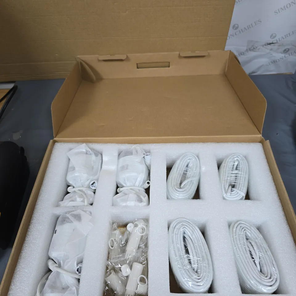 SWANN 2 X SECURITY CAMERAS WITH CABLES AND ACCESSORIES
