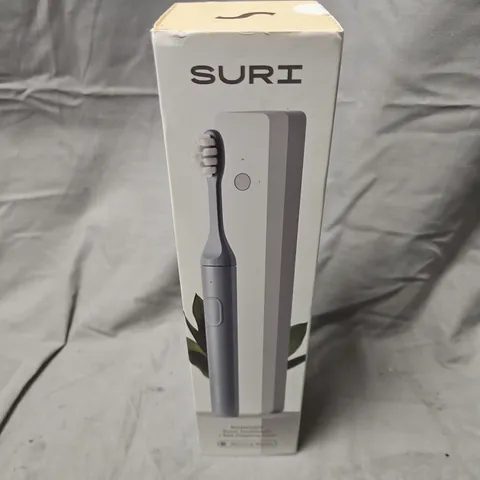 BOXED AND SEALED SURI SUSTAINABLE SONIC TOOTHBRUSH + SELF-CLEANING CASE - MORNING WAVES