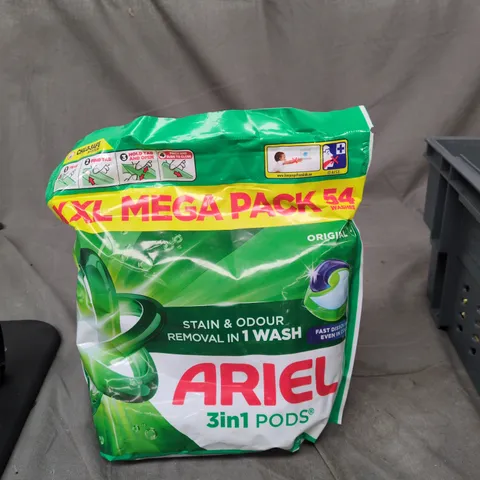 ARIEL 3IN1 PODS LAUNDRY DETERGENT – XL MEGA PACK, 54 WASHES