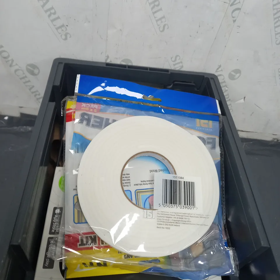 APPROXIMATELY 10  ASSORTED HOUSEHOLD ITEMS TOO INCLUDE TOOLS , SMART NOTEBOOK , WEATHER STRIP , ETC 