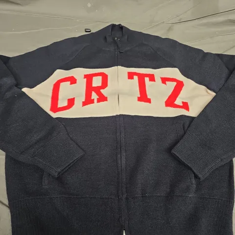 CORTEIZ JACQUARD KNIT ZIP JACKET - SIZE SMALL