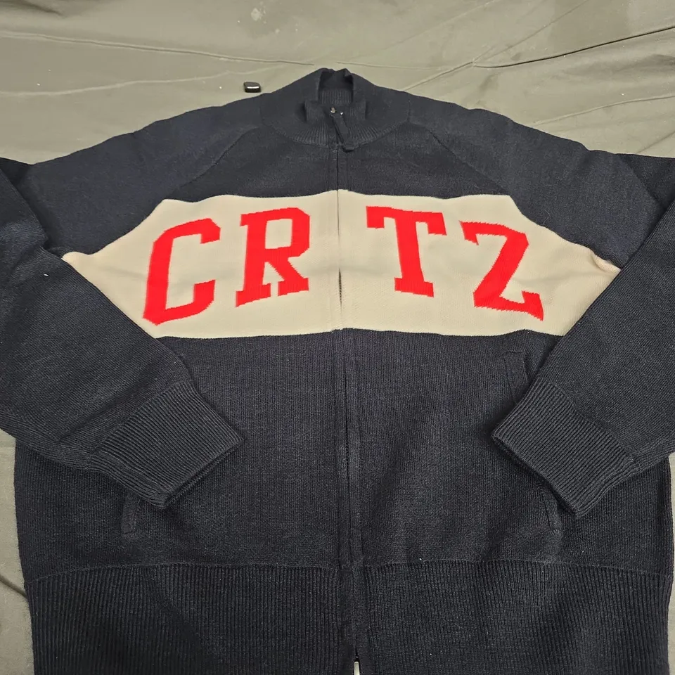 CORTEIZ JACQUARD KNIT ZIP JACKET - SIZE SMALL