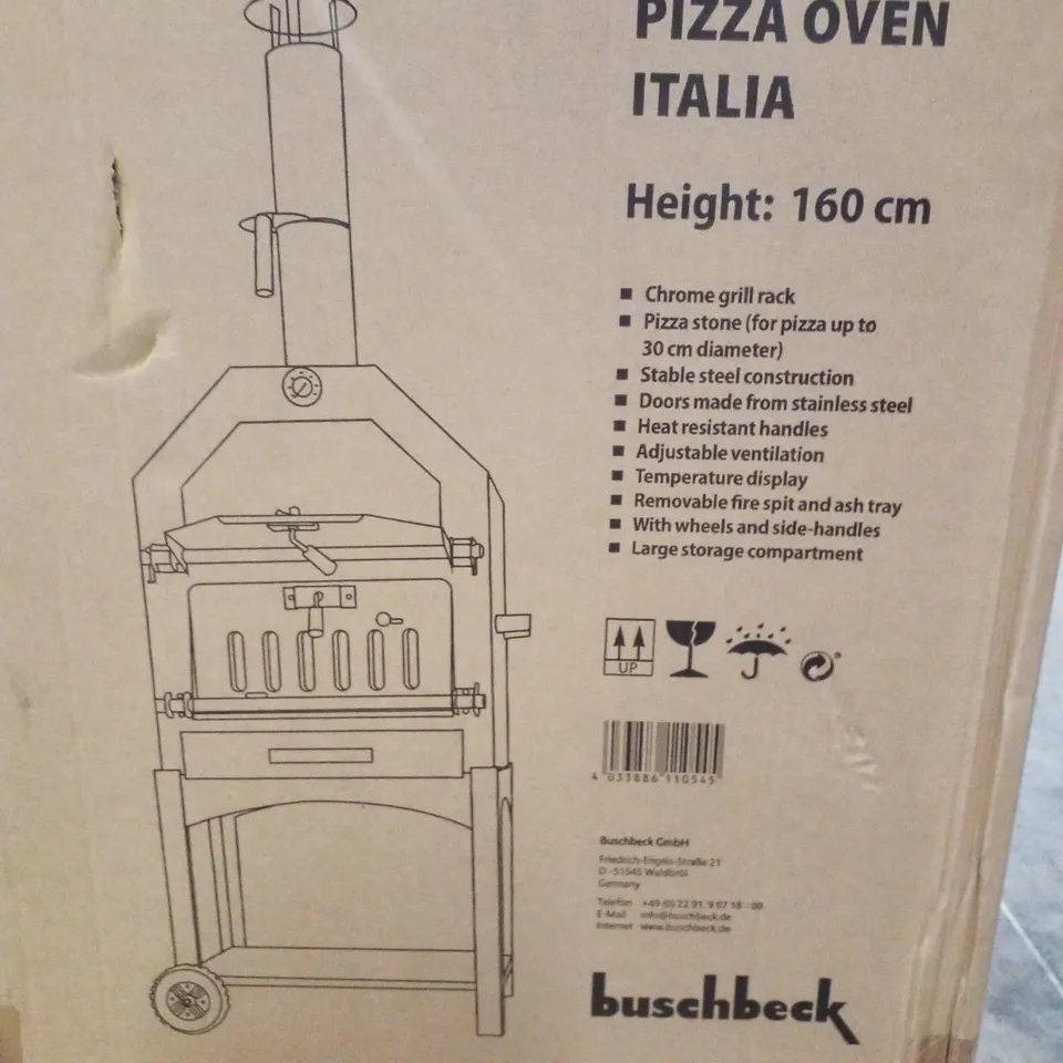 BOXED BUSCHBECK PIZZA OVEN ITALIA 160CM