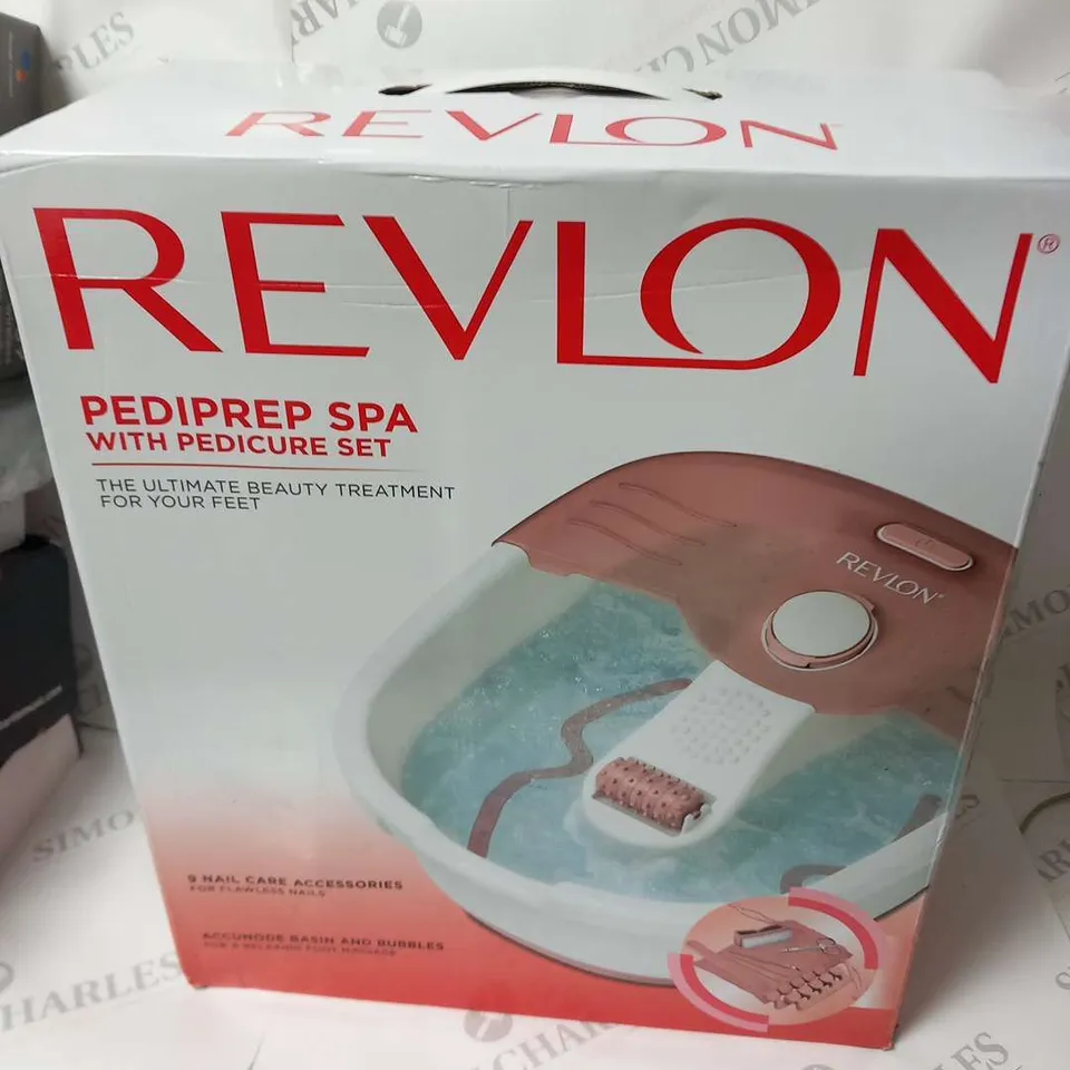 BOXED REVLON PEDIPREP SPA WITH PEDICURE SET