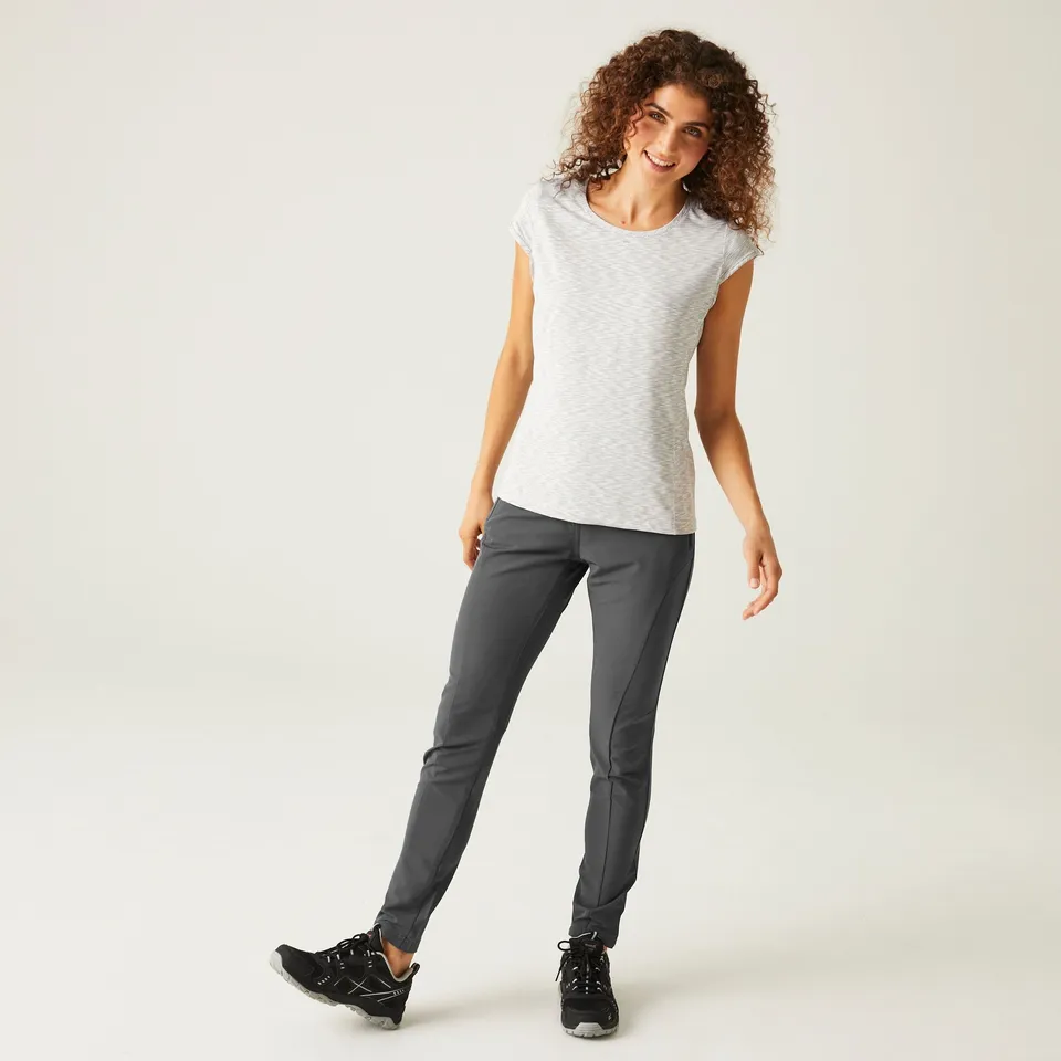 BRAND NEW REGATTA WOMEN'S PENTRE STRETCH WALKING TROUSERS IN SEAL GREY SIZE 18