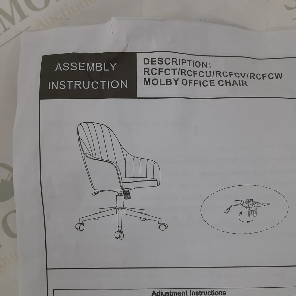 BOXED MOLBY OFFICE CHAIR - PINK - COLLECTION ONLY RRP £189
