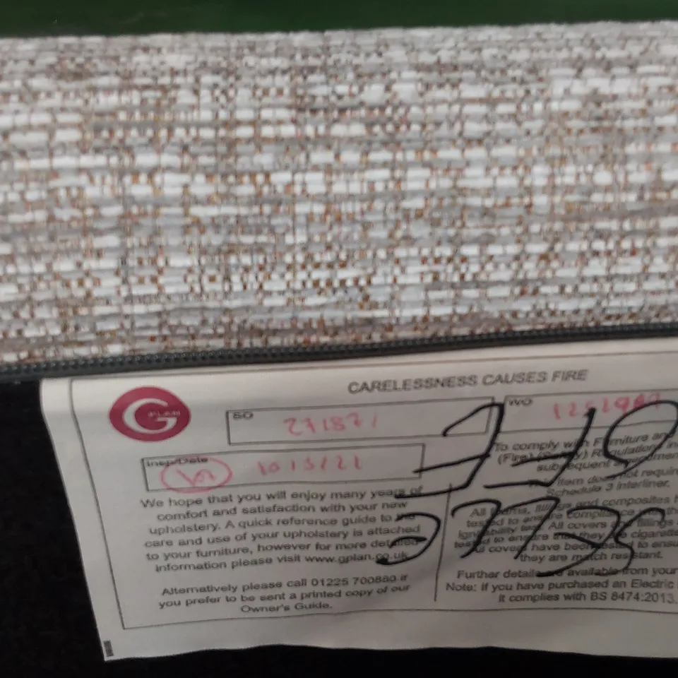 QUALITY BRITISH DESIGNER G PLAN STRATFORD EASY CHAIR LOOM SHALE FABRIC 
