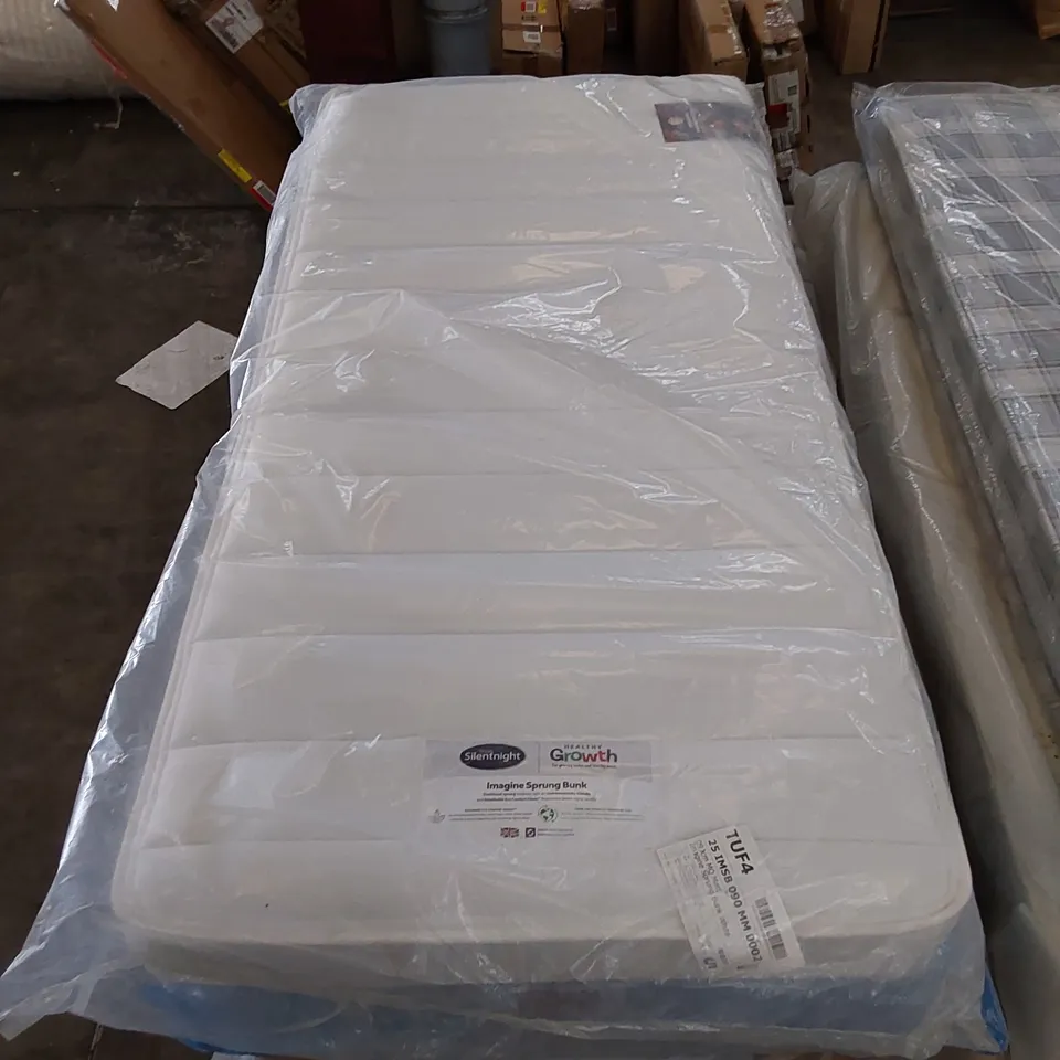 BAGGED SILENTNIGHT 3FT SINGLE SIZED IMAGINE SPRUNG BUNK MATTRESS 