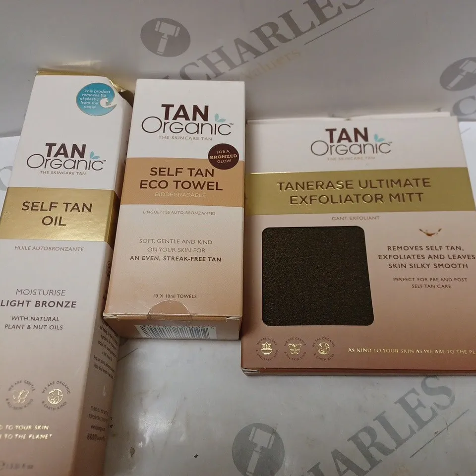 BOX OF APPROXIMATELY 10 TANORGANIC COSMETIC PRODUCTS
