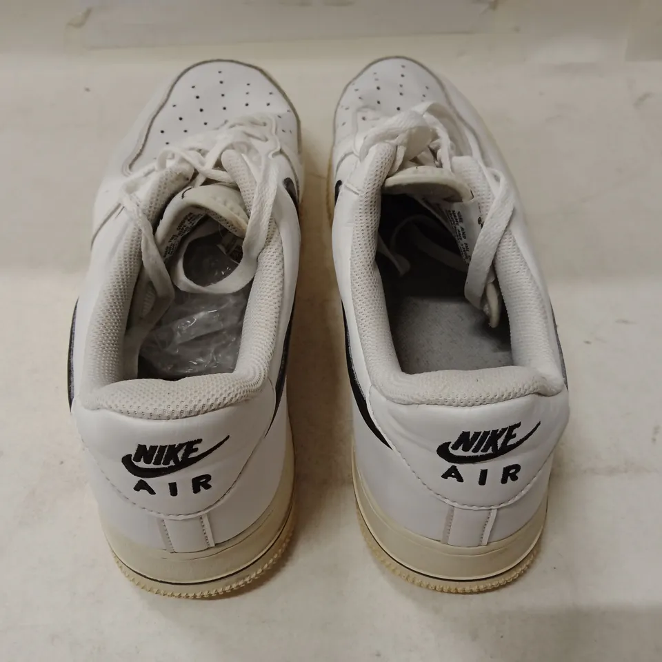 NIKE AIR SNEAKERS, WHITE WITH BLACK SWOOSH – UK 11 (US 12) MENS