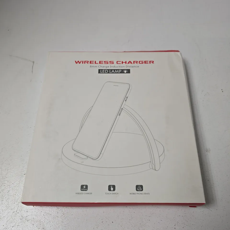 WIRELESS CHARGER STAND FOR MOBILE PHONE WITH LED LAMP