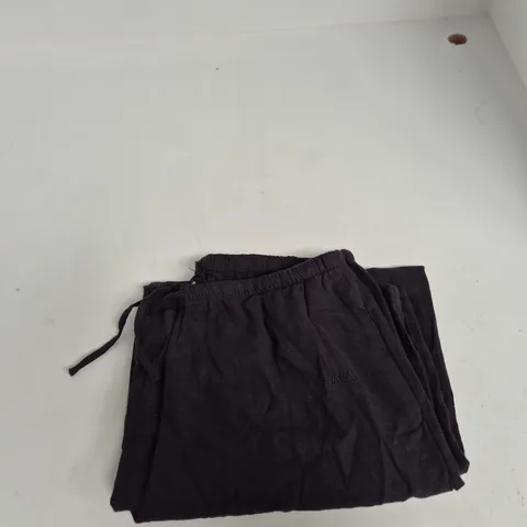 TALA SOFT LINEN DRAWSTRING TROUSERS – SHADOW BLACK – SIZE MEDIUM