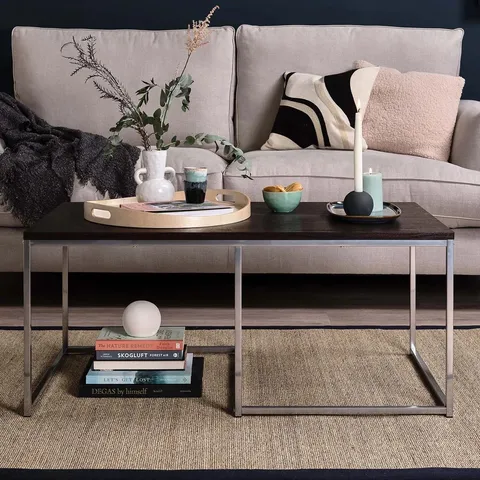 KALYSSA FRAME COFFEE TABLE - CHROME