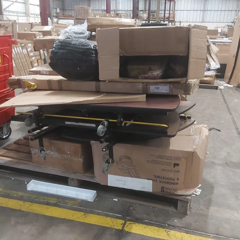 PALLET CONTAINING ASSORTED CONSUMER PRODUCTS/FURNITURE PARTS ECT