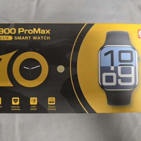 C900 PROMAX SMART WATCH – BOXED WITH BEIGE & ORANGE STRAPS
