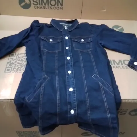 BOXED BRAND NEW APPROXIMATELY 10 SIMPLY BE DENIM MINI DRESS INDIGO SIZE 16