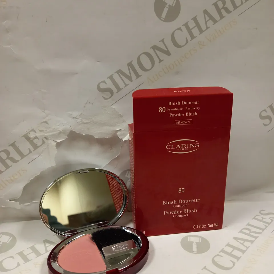 COMPACT SOFT BLUSH CLARINS - SHADE - POWDER BLUSH COMPACT RASPBERRY 80 