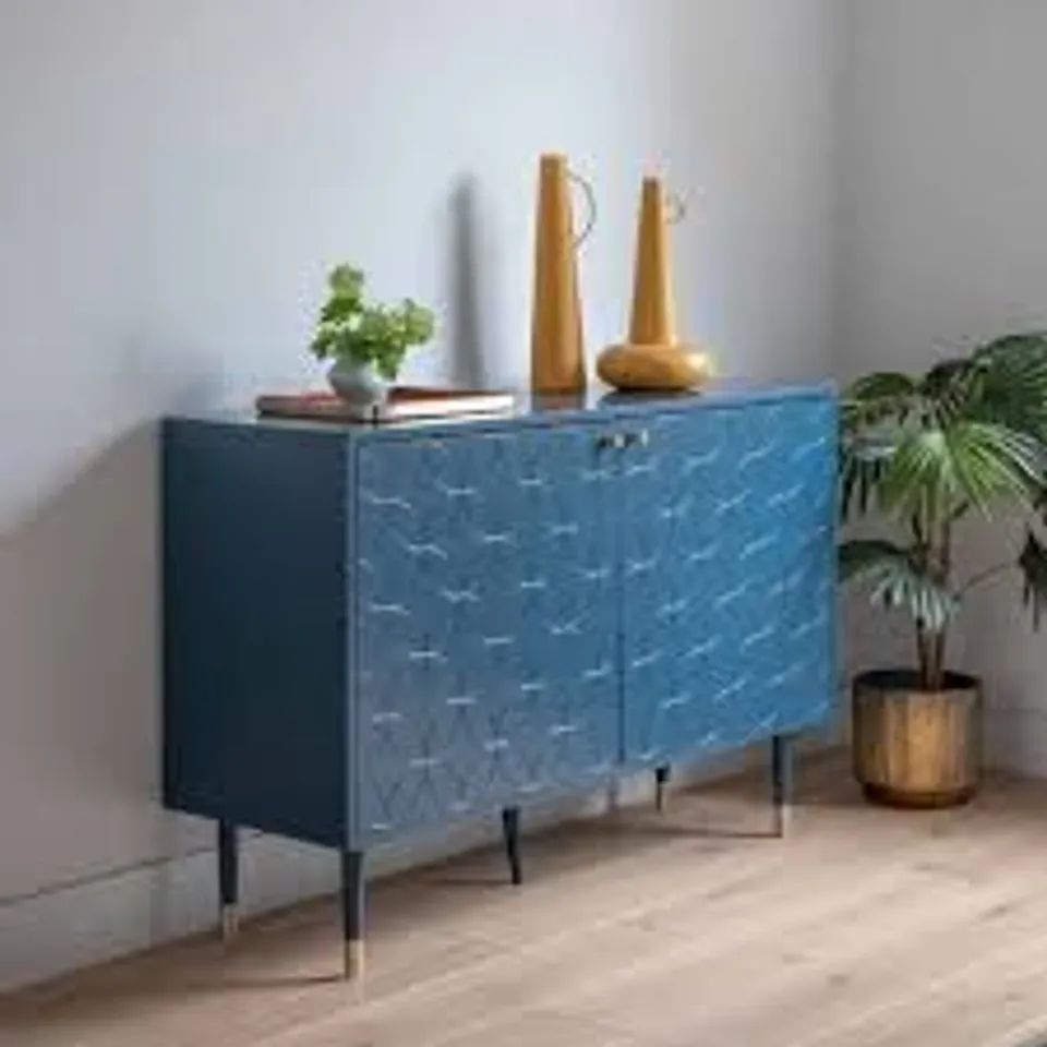 BOXED GALLERY DIRECT BRECON 2 DOOR CABINET - BLUE (1 BOX)