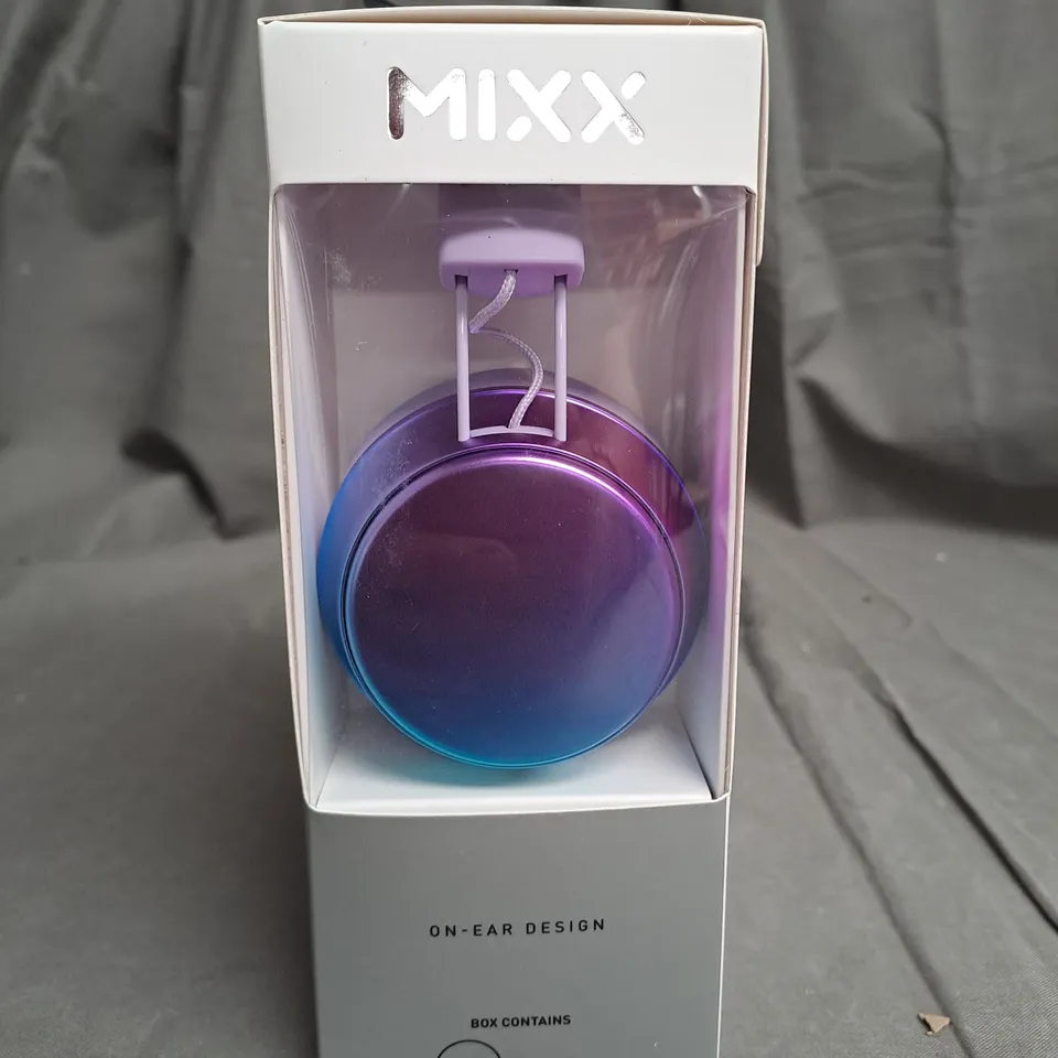 BOXED AND SEALED BRAND NEW MIXX AUDIO OX1 MERMAID FOLDABLE WIRED ON-EAR HEADPHONES PURPLE