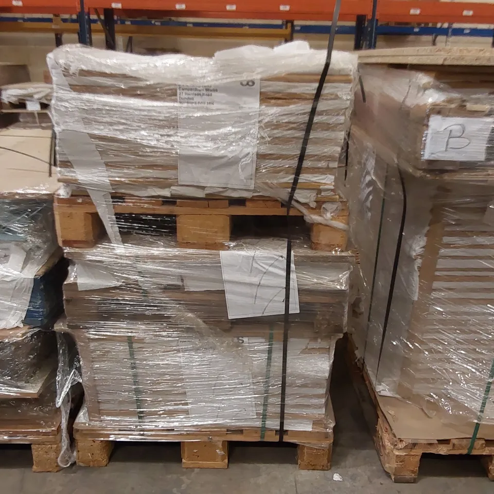 PALLET OF APPROXIMATELY 130 BRAND NEW WOODEN KITCHENS/BEDROOM REPLACEMENT CABINET DOOR/DRAWER/END PANELS IN ASSORTED SIZES TO INCLUDE;