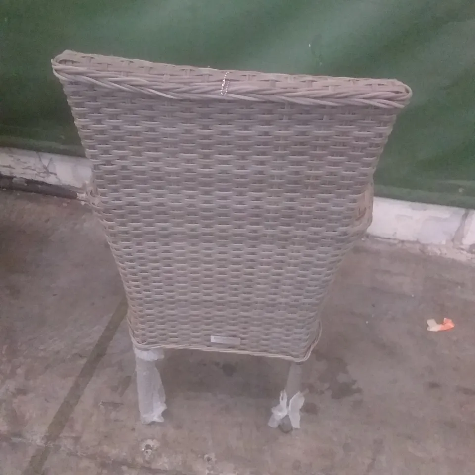 X4 RATTAN EFFECT GARDEN CHAIRS GREY