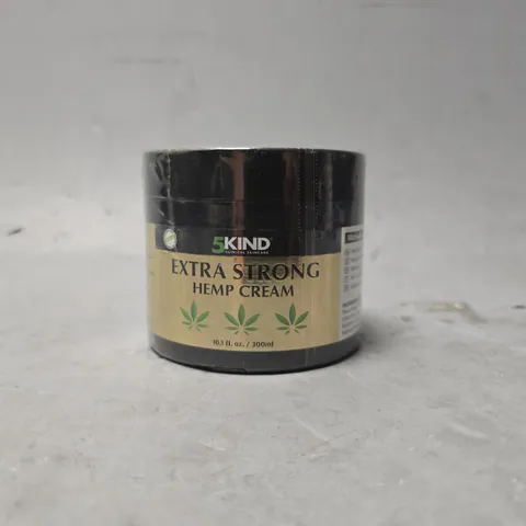 SEALED 5KIND EXTRA STRONG HEMP CREAM 300ML FOR JOINT, MUSCLE AND BACK PAIN RELIEF