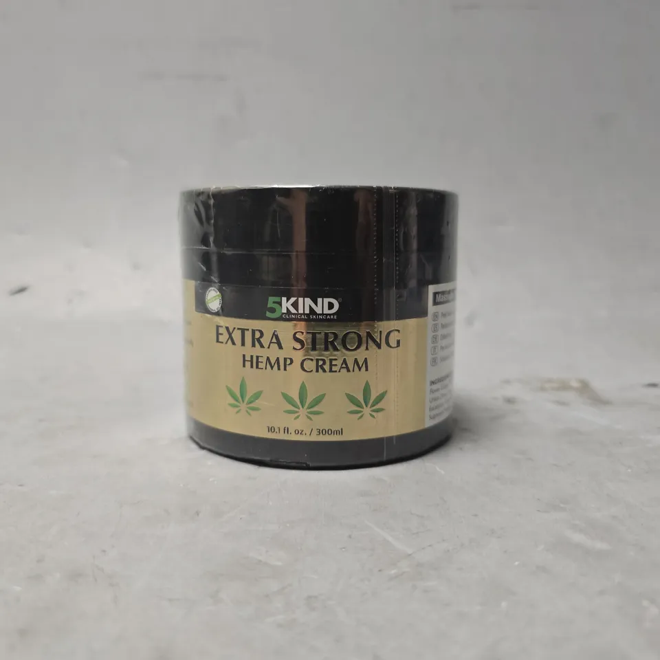 SEALED 5KIND EXTRA STRONG HEMP CREAM 300ML FOR JOINT, MUSCLE AND BACK PAIN RELIEF